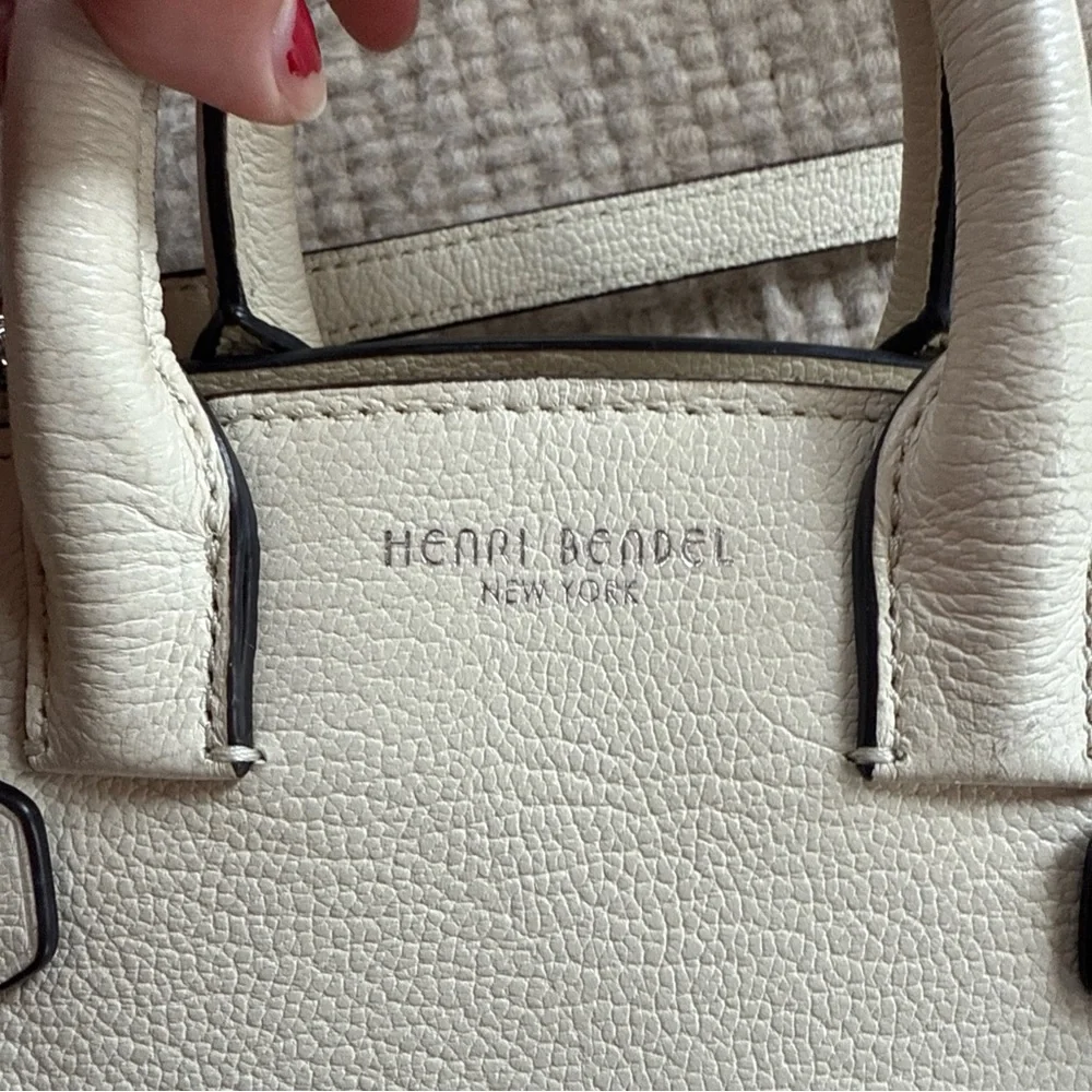 Henri Bendel NY micro mini “birkin lookalike” purse white leather - Picture 2 of 7